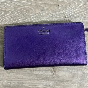 Kate spade large purple wallet